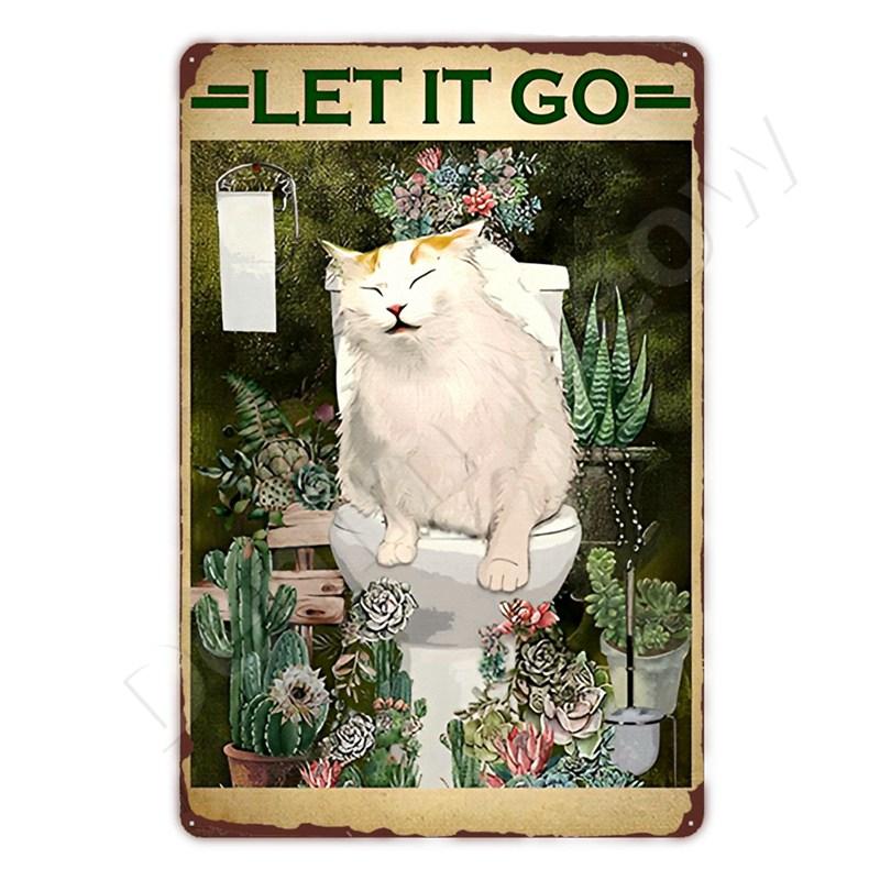 Vintage Metal Sign, That's What I Do I Play Guitar, Dancing Cat, Black Cat, Funny Tin Sign, Rustic Bar, Cafe, Home Decor Gift