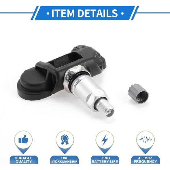 Tire Pressure Sensor Tire Pressure Monitoring Sensor No.A0009051804 for Mercedes-Benz C250 2012-2015 1 Pc 433MHz