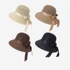 Summer Straw Sun Hat Women's Bow Outdoor Seaside Vacation Sunscreen Hat