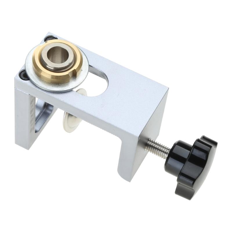 2 In 1 Dowel Jig Woodworking Hole Drill Punch Positioner Guide Locator Cabinet Screws Punch Locator Kit 8/10/12mm Sleeve