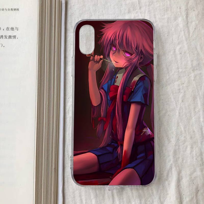 Mirai Nikki Future Diary Gasai Yuno Phone Case For iPhone 13 14 Pro Max XS XR 12 11 Pro 13 Mini 6 7 8 Plus Clear Back Cover Capa
