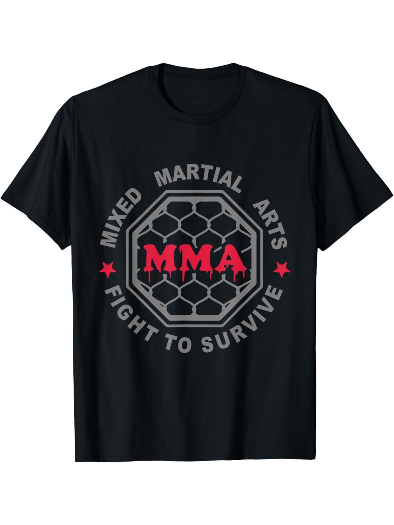 MMA mixed martial arts cage BJJ Tshirt summer leisure 100 cotton Oneck shortsleeved Tshirt S