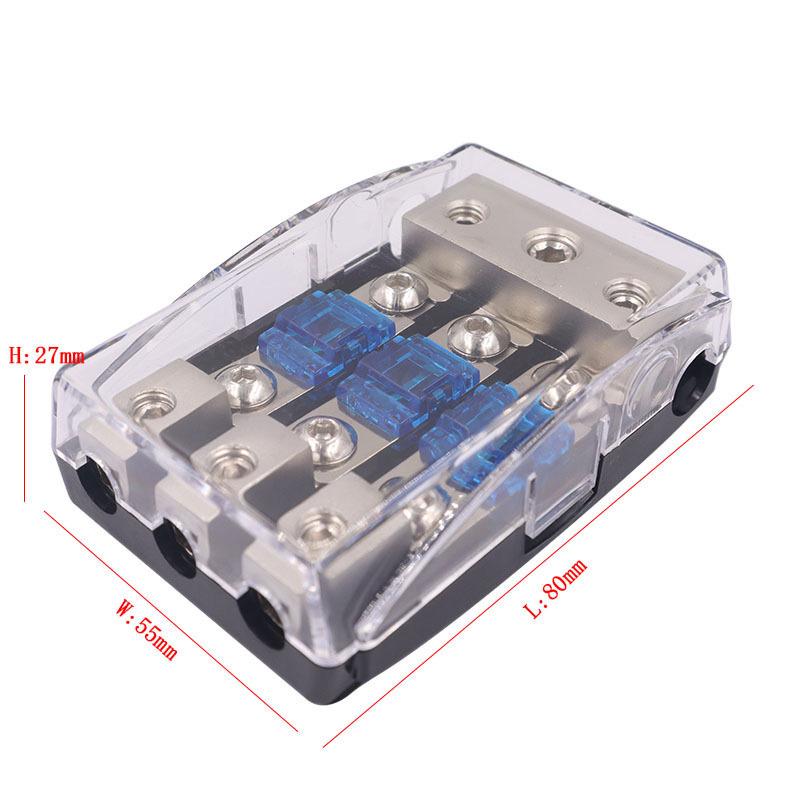 Auto-Audio-Modifikation Zinklegierung Vernickelung Mini-Sicherungshalter Stereo-Audio AFS-Sicherungshalter Stromverteilerblock Sicherungskasten