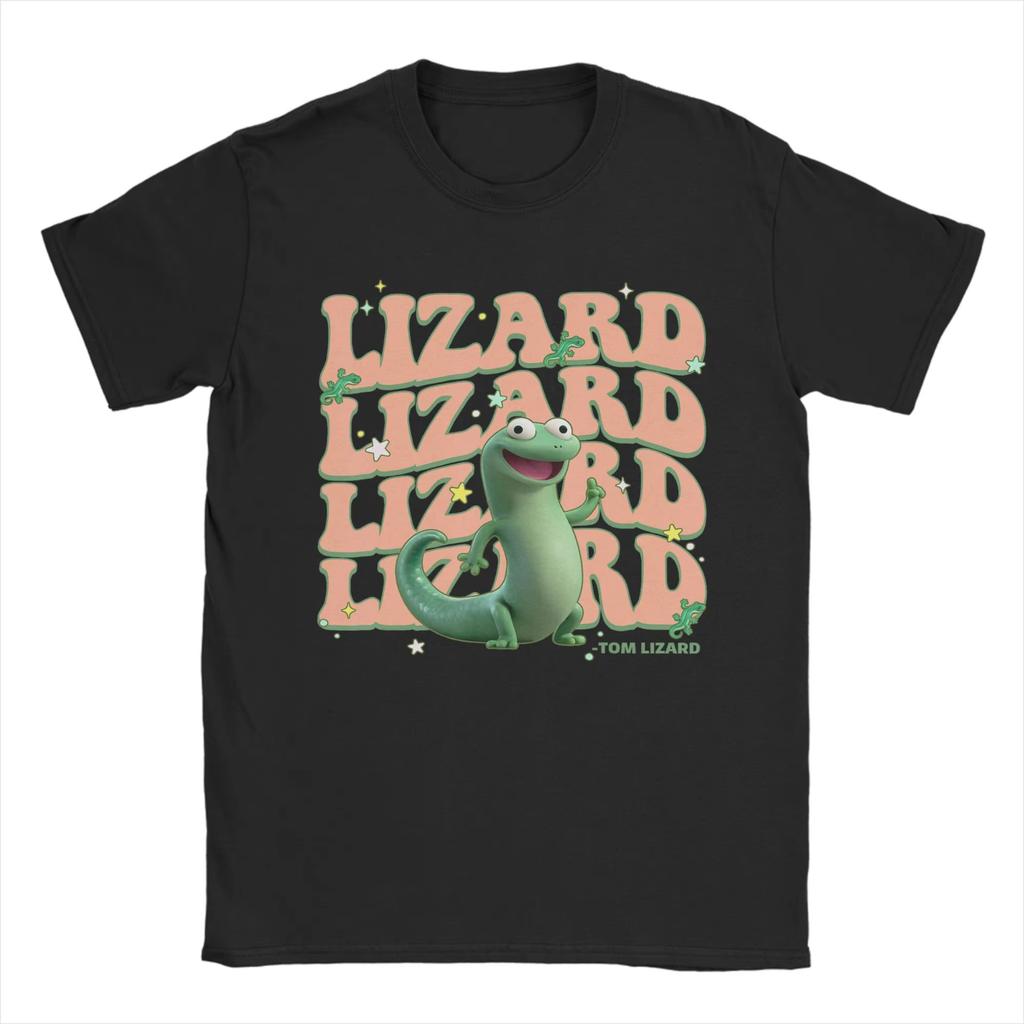 T-shirt Unica Hoppers Tom The Lizard Poses per Unisex Girocollo Puro Cotone T-shirt Manica Corta Top da Festa
