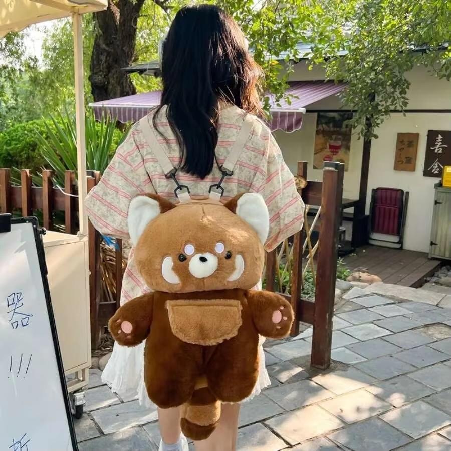 Cute Plush Penguin Backpack for Women Kawaii Cartoon Animal Rucksack Trendy Fashion Girl Shoulder Bag