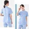 Yodilala Women's Medical Nurse Uniform, Antibacterial, Odor-Resistant, Breathable, Medical Scrub Set with Pockets, Blue, Short Sleeve Suit (Includes P