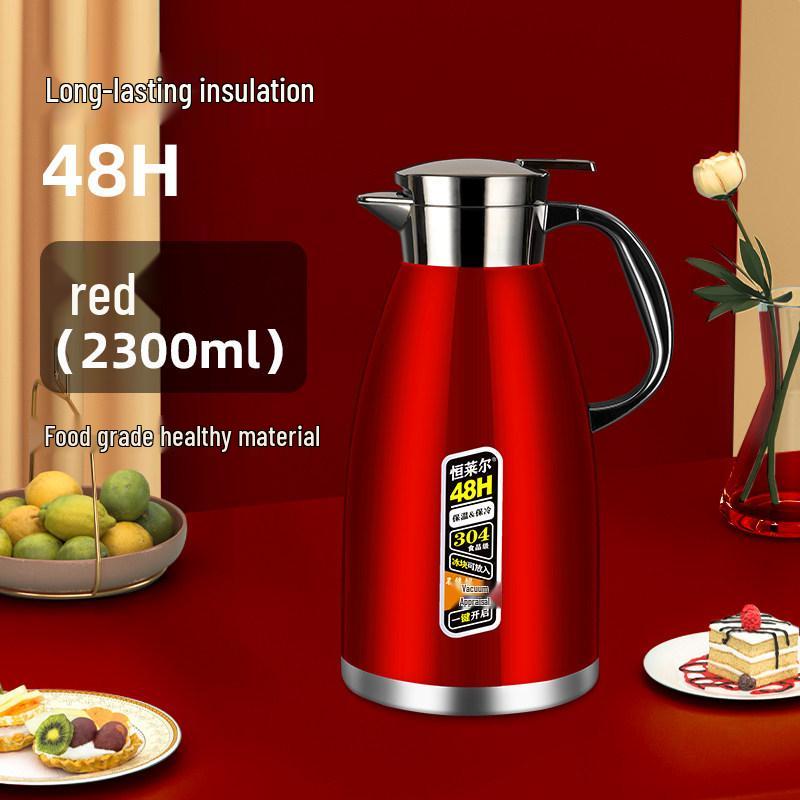 Stainless Steel Large Capacity Insulated Thermos Kettle for Stewing and Boiling Water