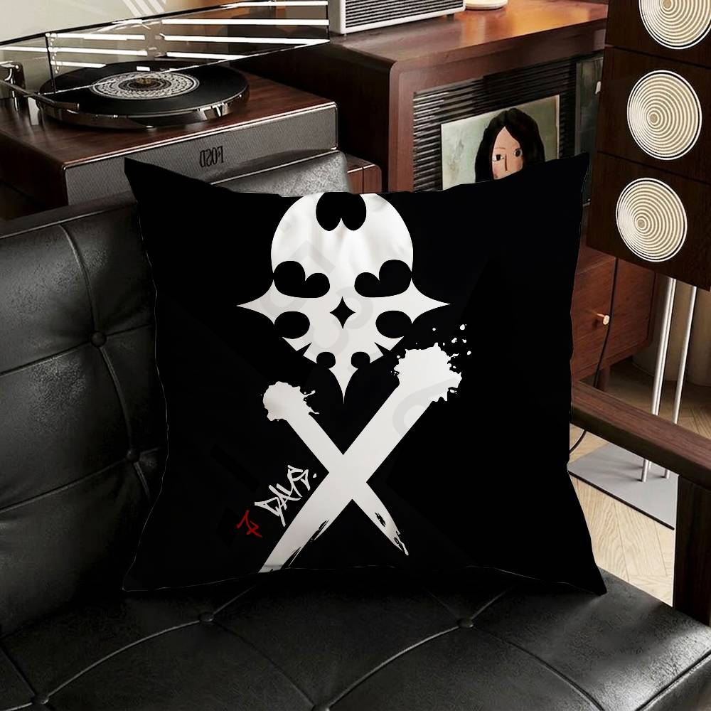 The WWorld Ends with You Pillow Case Antidustmite Pillowcase Invisible zipper silky short plush Sofa cushion cover