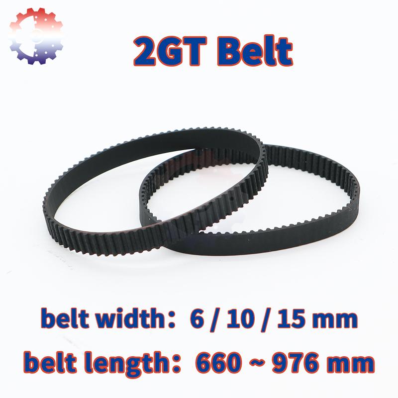 GT2 Timing Belt 2GT Belt 2M Belt Length 660mm-976mm Closed Loop Rubber Belt Width 6/10/15mm Synchronous Belt For 3D Printer Belt