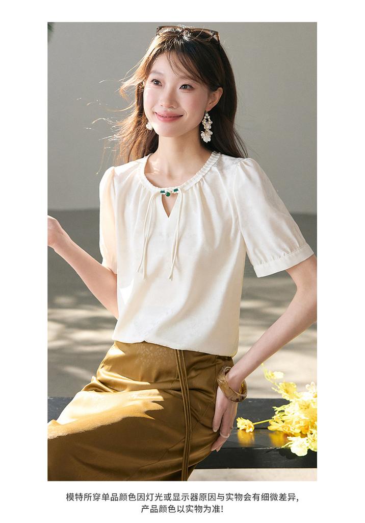 New Casual Shirt for Women In Summer of 26, Women's Base, High-end Feeling, Women's Pullover Shirt, Women's Short Sleeved Top, T-shirt for Women