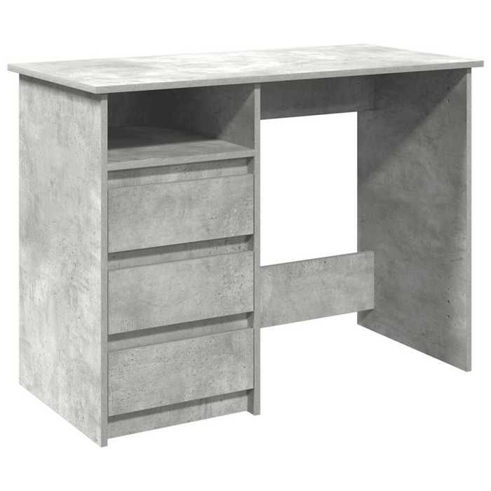 VidaXL Desk Concrete Grey 102x50x75 Cm Engineered Wood, Computer Desk, Standing Desk, Desk with Storage, Desk 860466