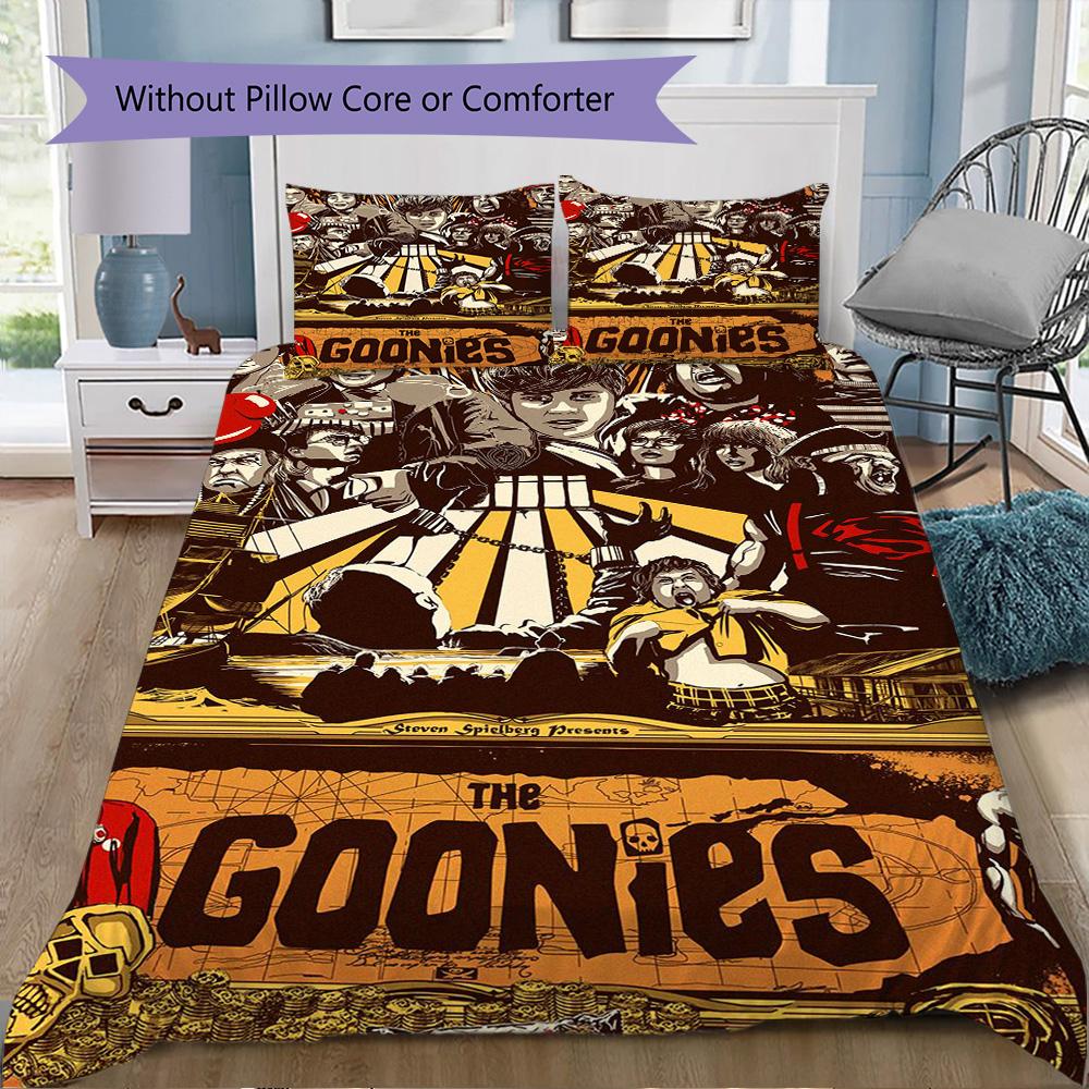 The Goonies Pattern Bedding,Quilt Set Quilt Cover Pillowcase Home Birthday Gift (1*duvet cover+2*pillowcase,without core)DSJT0925286