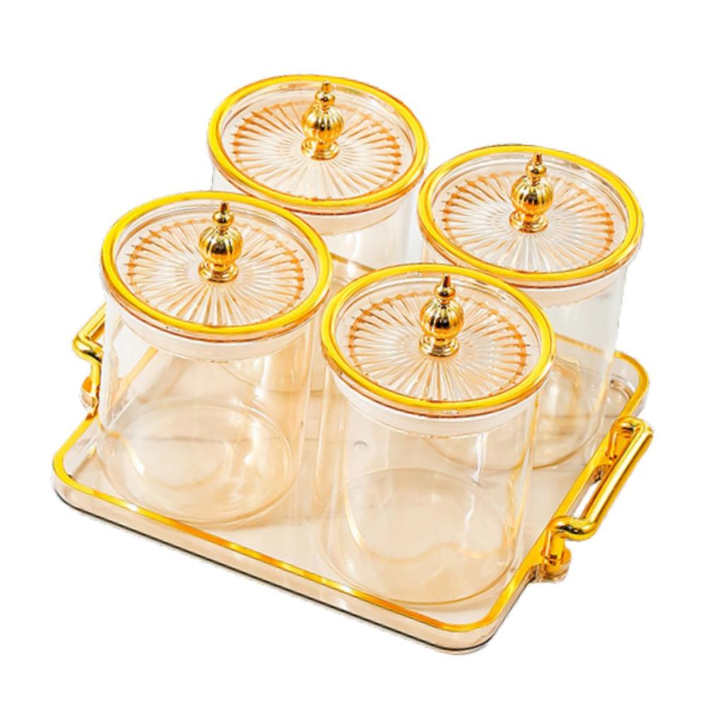 Dry Fruit Tray with Lid Snack Candy Dish Appetizer Tray Kitchen Spice Jars for Dining Room Kitchen Holiday Living Room Home