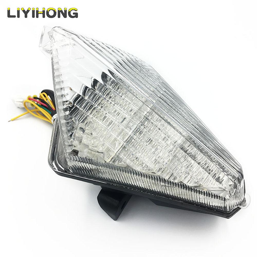 

For Yamaha YZF R1 2007 2008 Chrome Tail Light Brake Turn Signals Integrated LED Light Clear 1