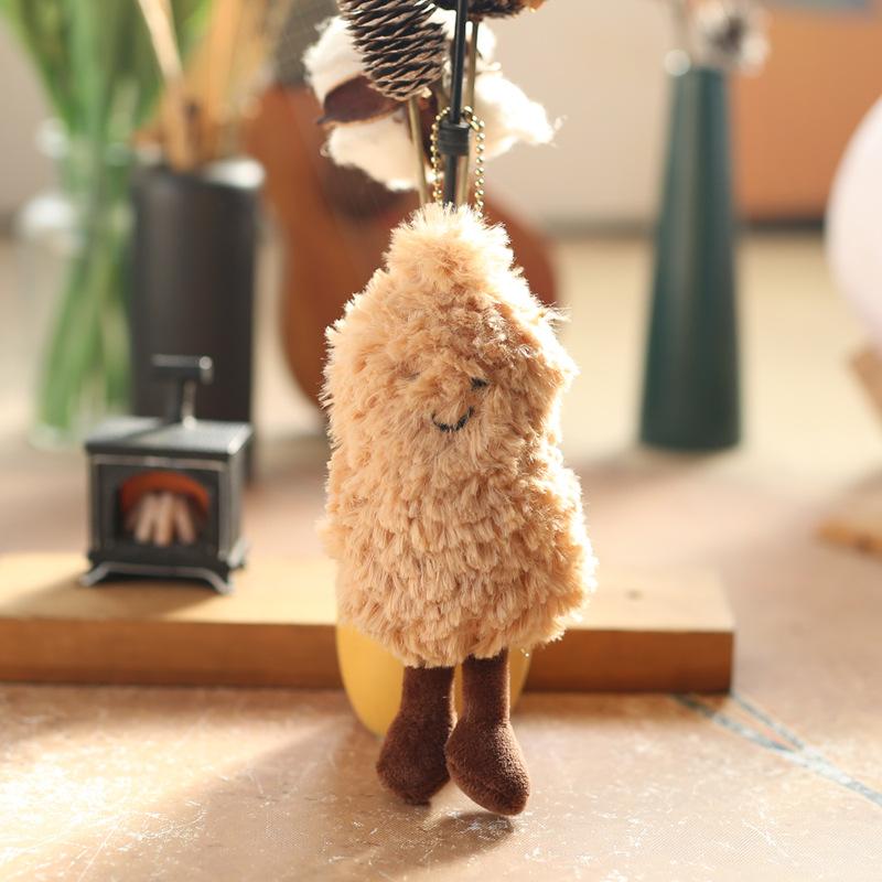 

Милая маленькая плюшевая игрушка-подвеска в виде арахиса, кукла, мультяшная сумка, подвесной брелок, тряпичная кукла, кукла 15 cm