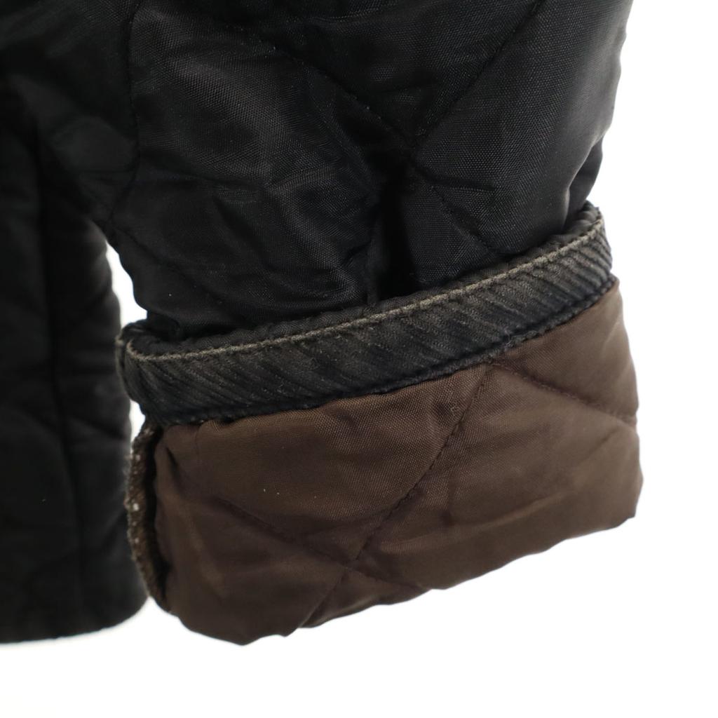 LAVENHAM Made In England Quilted Jacket 36 Black Cotton Filling Women Used