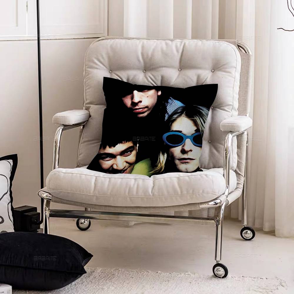 NNirvanas Band Pillow Gifts Home Office Furnishings Bedroom Sofa Car Cushion Cover case xcm