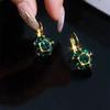 New Trendy Purple Crystal Earrings Temperament Small Exquisite Stud Earrings High Sense Fashion Earrings Women