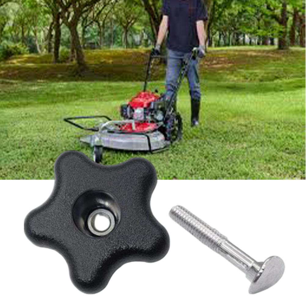 Handle Bolt Set Plum Shaped Handle 1 Bolt and 1 Handle Replacement Compatible with Lawn Mowers Snow Blowers Black