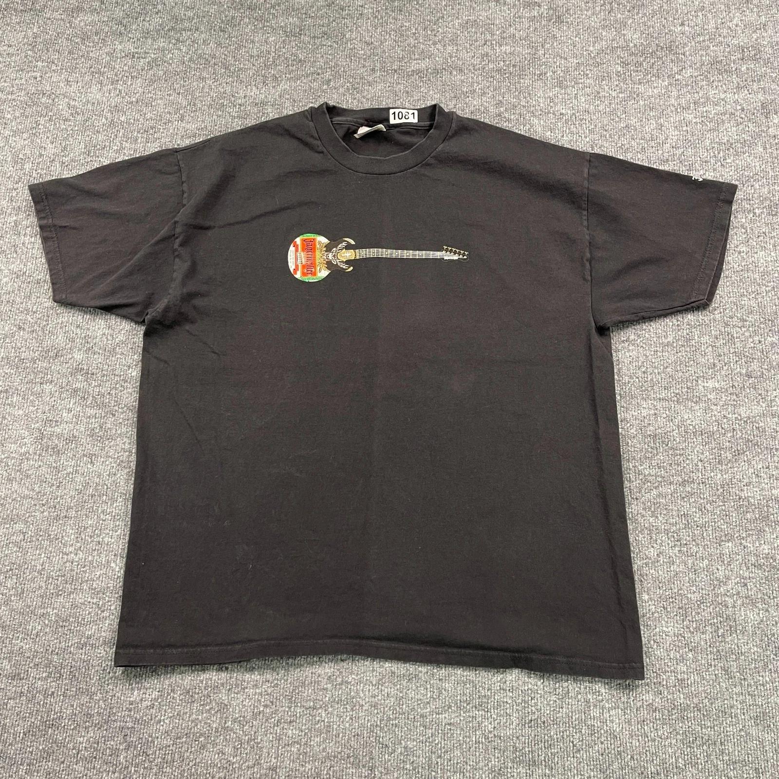 

Vintage 90s Jagermeister Guitar Liqueur Shirt Large 24x27 Black S