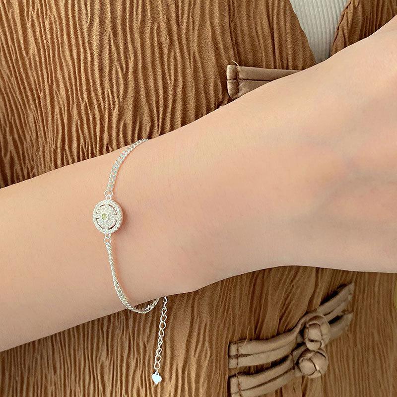 Stone-inlaid Back Pattern Set Texture Ring Light Luxury High-end Geometric Niche Ear Buckle Bracelet