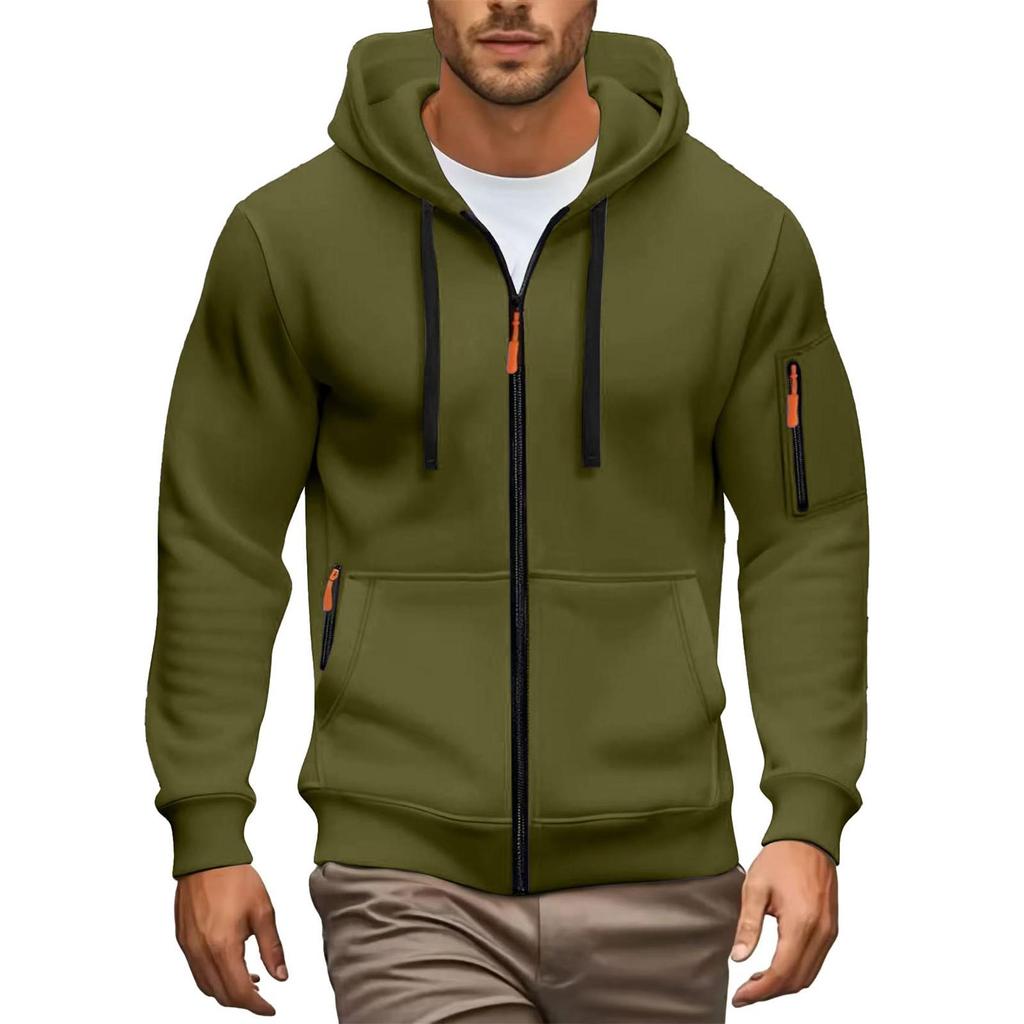 2025 European Men's Autumn/Winter Zip Hoodie Sweatshirt - Casual Sports Jacket