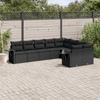 VidaXL Garden Lounge Set with Cushions 9 Pcs, Patio Sofas, Patio Furniture Set, Outdoor Furniture, Black 3252972