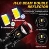 Y7D H4 Bi LED Projector Mini Lens Car Headlight 6000K High Low Beam Turbo Fan Motorcycle Lamp 30000LM Canbus Auto Bulb 12V LHD