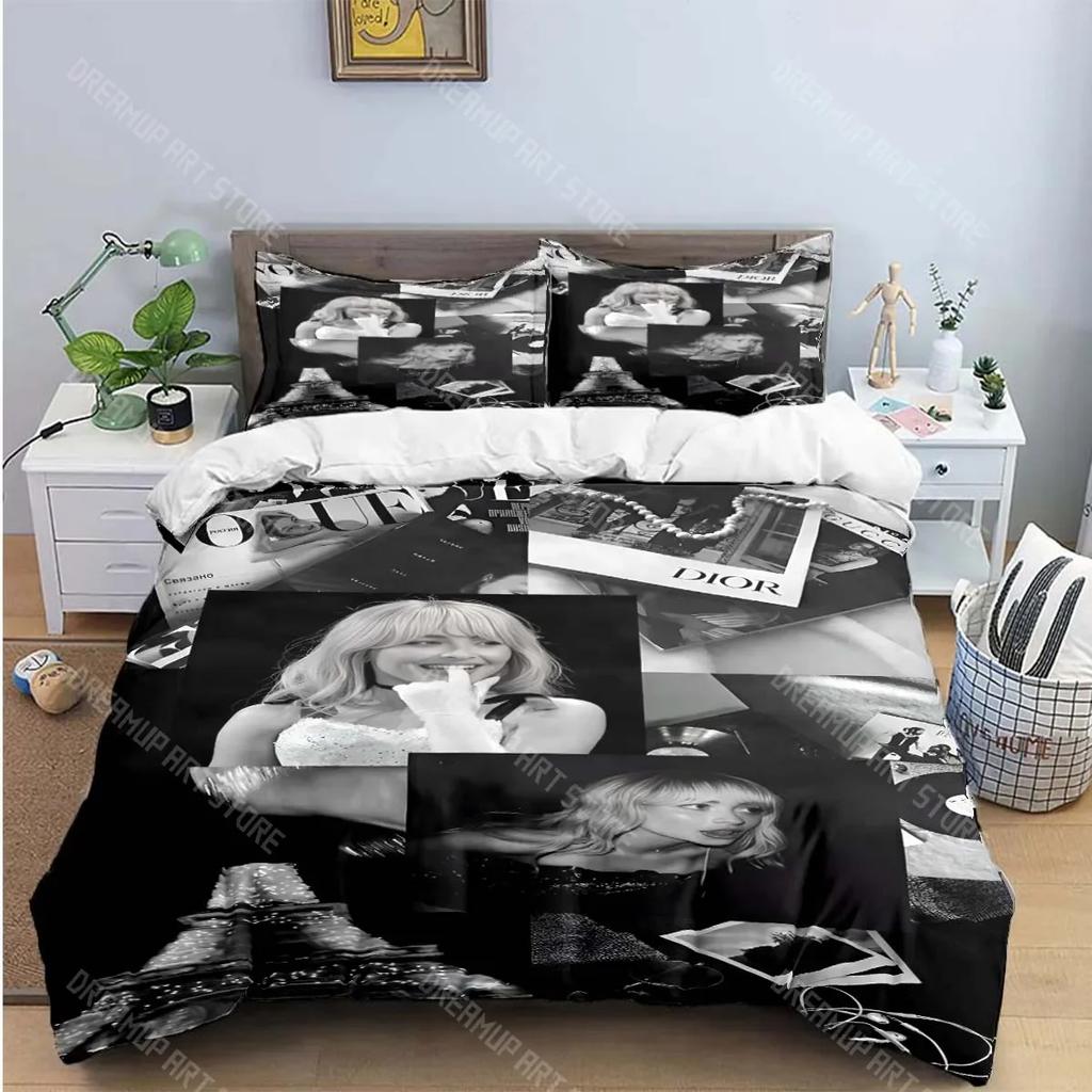 3D-Druck S-Sabrina Carpenter Sängerin Bettwäschesets Exquisites Bettzubehörset Bettbezug Bettdecke Set Bettwäscheset Luxus