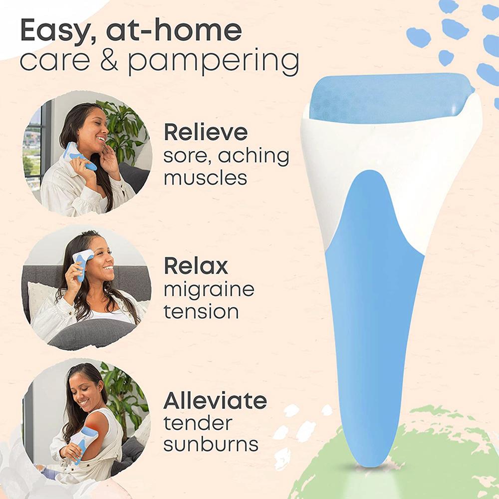 Skin Cool Ice Roller Massager Stainless Steel Ice RollerFacial Massage Relaxation Tool Skin Care Beauty Lifting Facial Roller