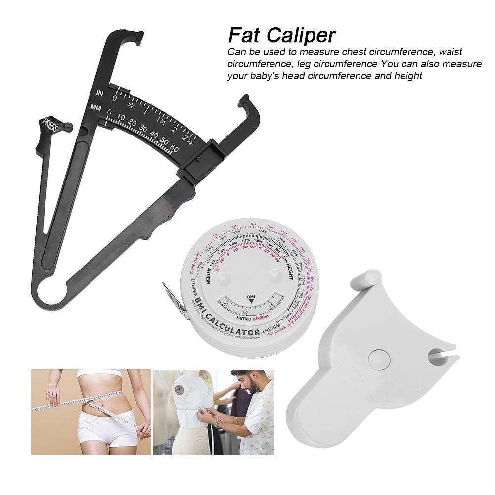 Body Fat Tester Retractable Waist Measuring Tape BMI Measuring Tool Weight Loss Caliper