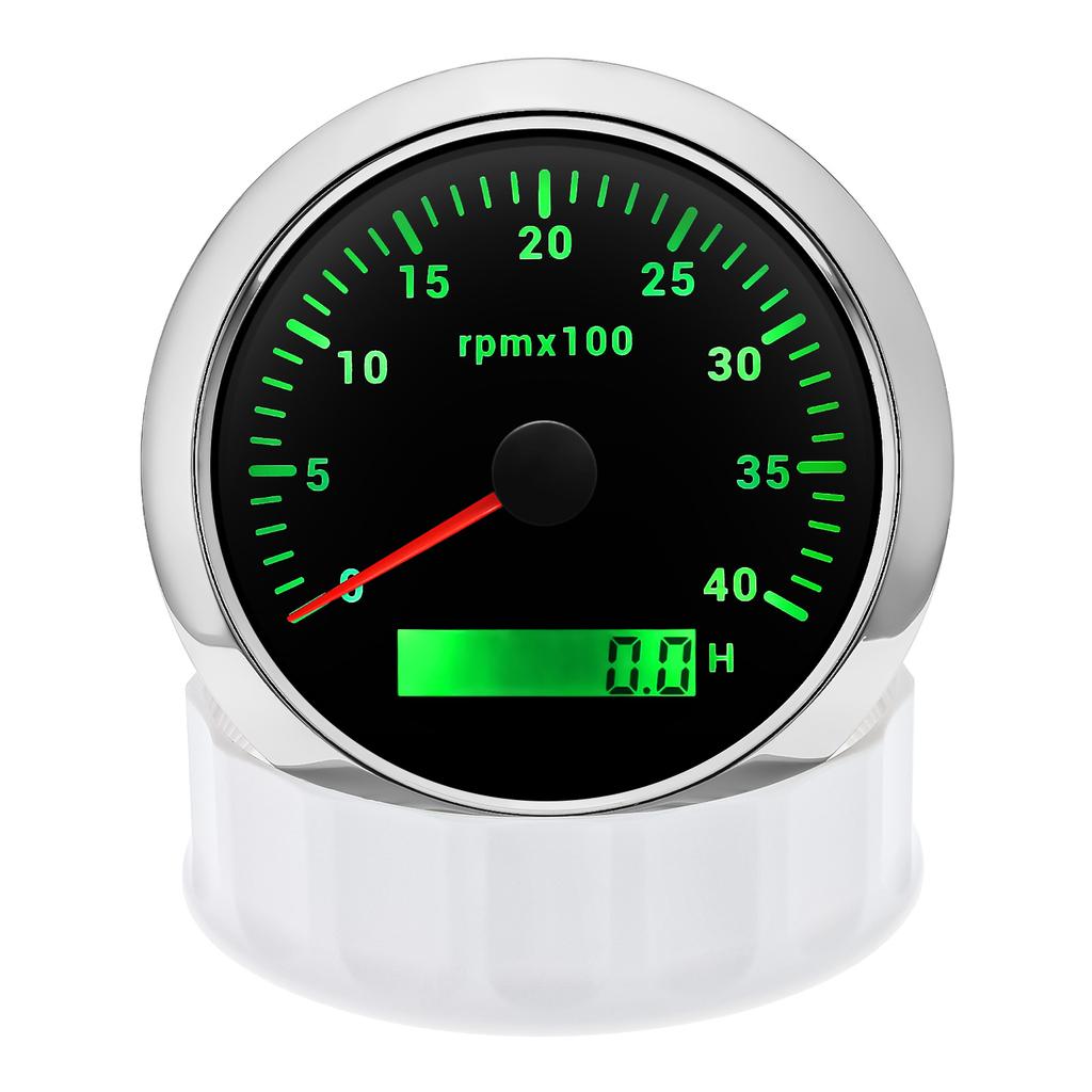 85mm Digital LED 7 Color Backlight 85mm Tachometer 3000/4000/6000/7000/8000 RPM Optional Gauge For Marine Boat Motorcycle Car