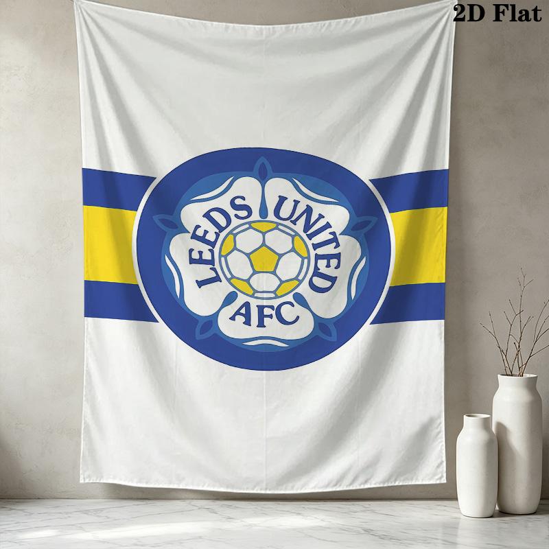 Leeds Football Club Wall Tapestry Aesthetic Wall Hanging Printed Fabric Blanket Decorative Tapestries For Bedroom Living Room Home Decor