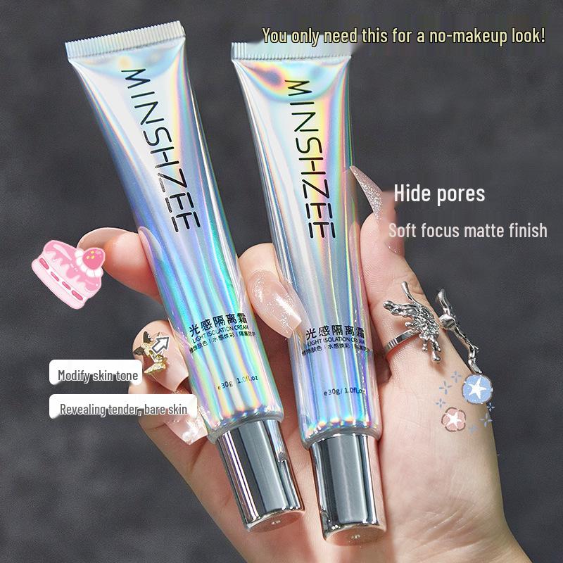 Mingxi Zhi Women s Light-Sensitive Primer: Long-Lasting, Oil-Control, Moisturizing Makeup Base; Brightens Skin Tone, Conceals Imperfections. Single Stick