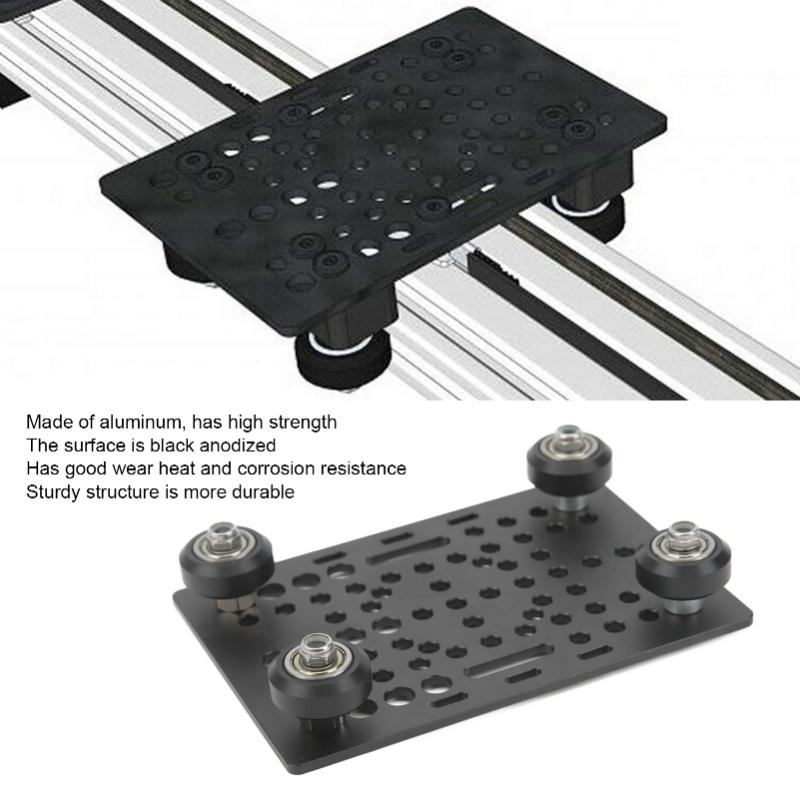 Gantry Plate Aluminum High Strength Gantry Board Black Anodized 3D Printer Linear Universal Guide For Milling Machine Board