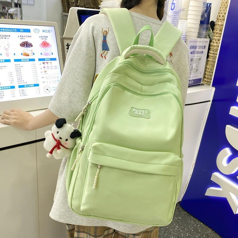 School bag large capacity simple multi-functional high school backpack wind shoulder backpack