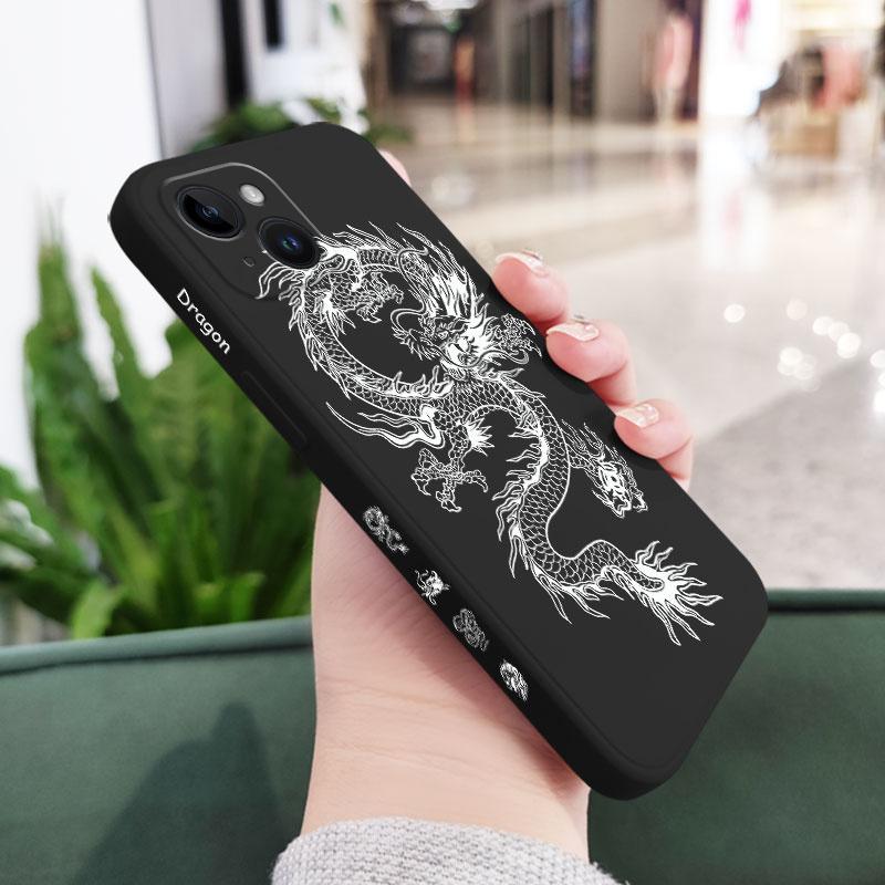 

Dragon Groaned Phone Case For iPhone 17 17 Air 16 15 14 13 12 11 X XR XS Plus Pro Max Mini Silicone Cover iPhone 16 ProMax чорний