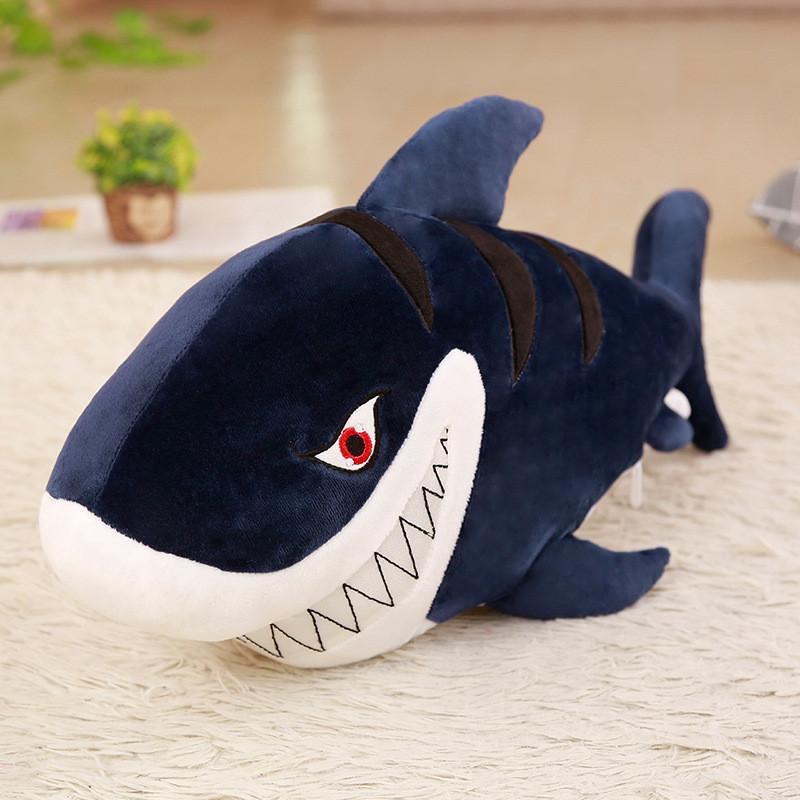Plush Big Shark Toy White Shark Holding Sleep Ragdoll Child Female Birthday Gift