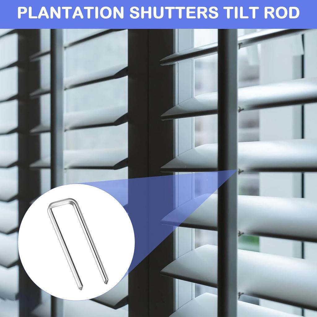 80 Pieces Plantation Shutter Repair Kit, Shutter Fasteners Louver Hardware Kit Window Blind Tilt Rod Staples Louvers Staples for Blind Repairing (1.6