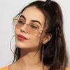 High Quality New Rimless Square Sun Glasses Women Fashion Frameless Tinted Sun Glasses Luxury  Shades for Men UV400
