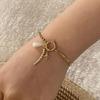 Exaggerated Heart Pendant Bracelet Charm Bracelet Stainless Steel Texture Fashionable and Trendy Wrist Jewelry for Girl