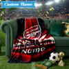 Custom Name Arse-nal Football Crest Blanket Lightweight Ideal Bedding Blanket Perfect for Travel, Camping, Living Rooms, Sofas, Christmas Gift