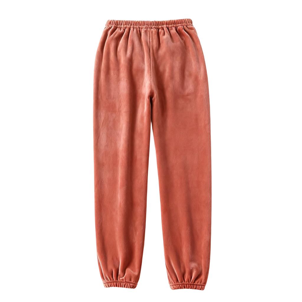 Damenmode Fleecegefütterte Verdickte Lange Pyjamahose