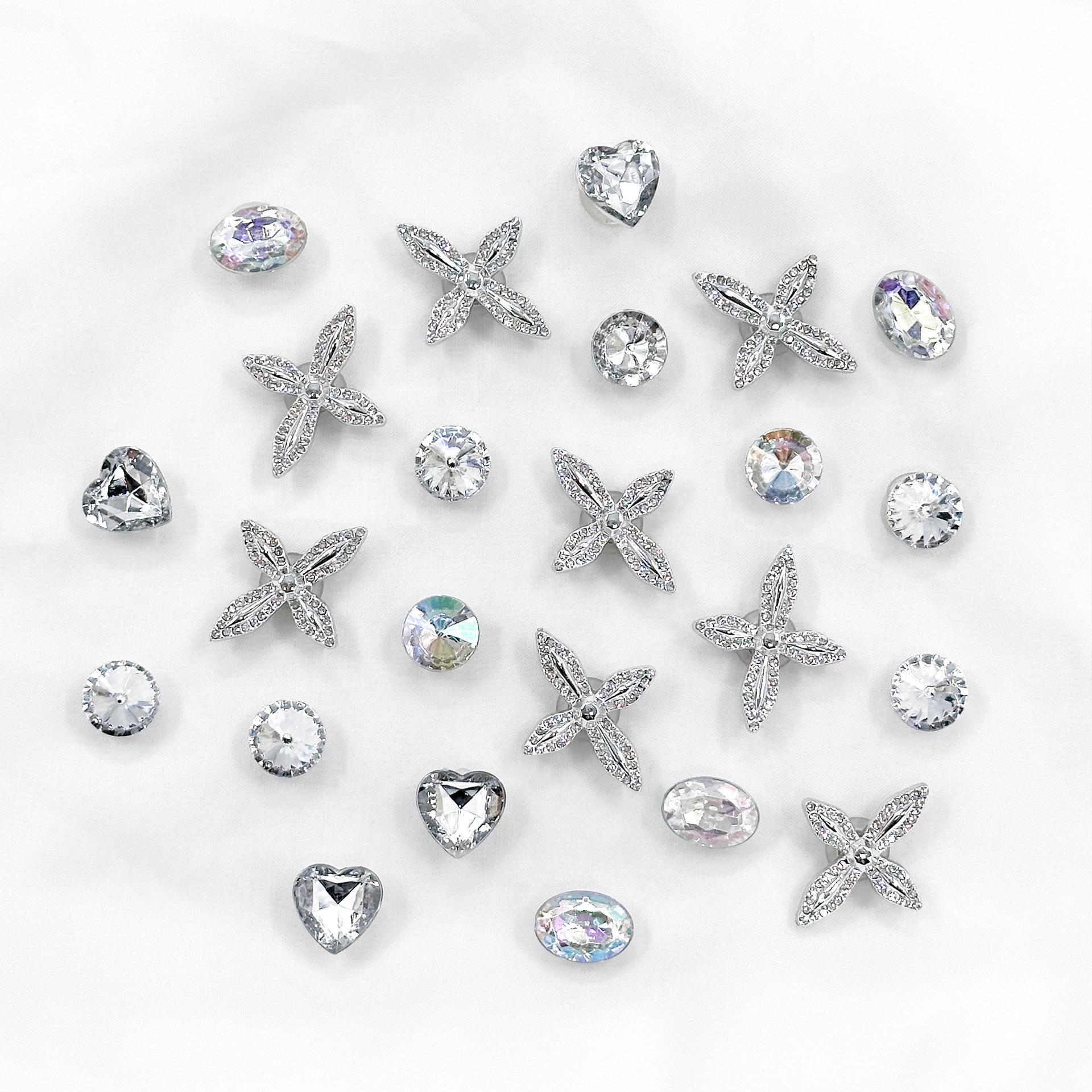 

Милые мультяшные стразы в форме звезды и сердца, съемные аксессуары для обуви