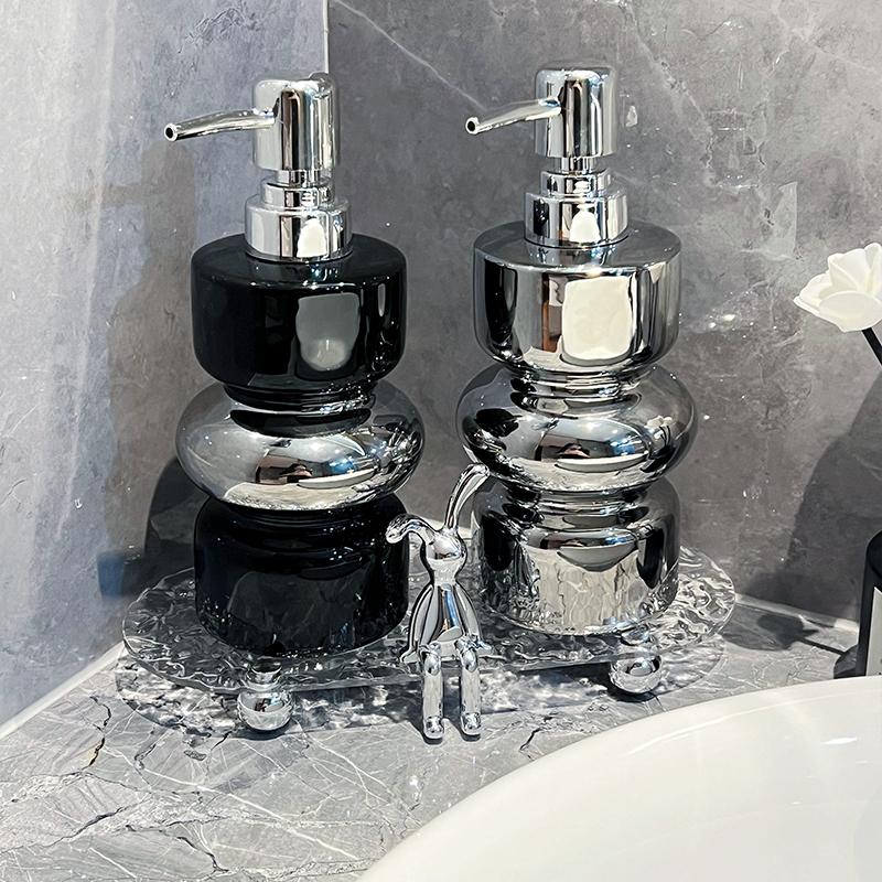 Luxuriöser Keramik-Seifenspender Bade-Duschgel gefüllt mit Lotion Flasche Hotel Toilette Hand Heim Badezimmer Zubehör