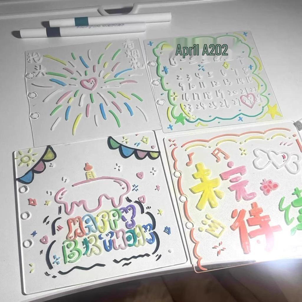 Acrylic DIY Photo Album: Handmade Memory Journal with Creative Graffiti and Loose-Leaf Design