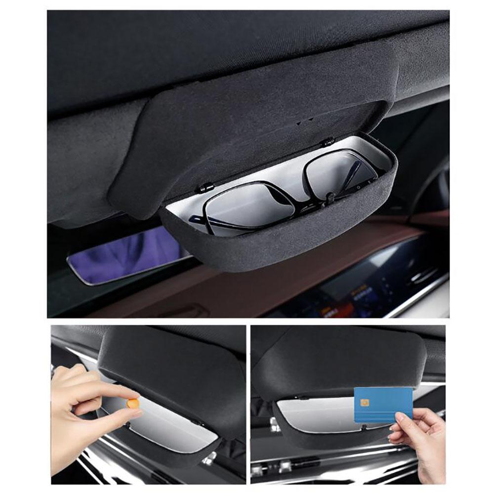 Glasses Holder Automobile Sunglasses Storage Case for Geely Monjaro L Flocking