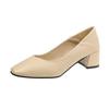High Heel Shoes For Women With Square Toe And Chunky Heel For Office Wear