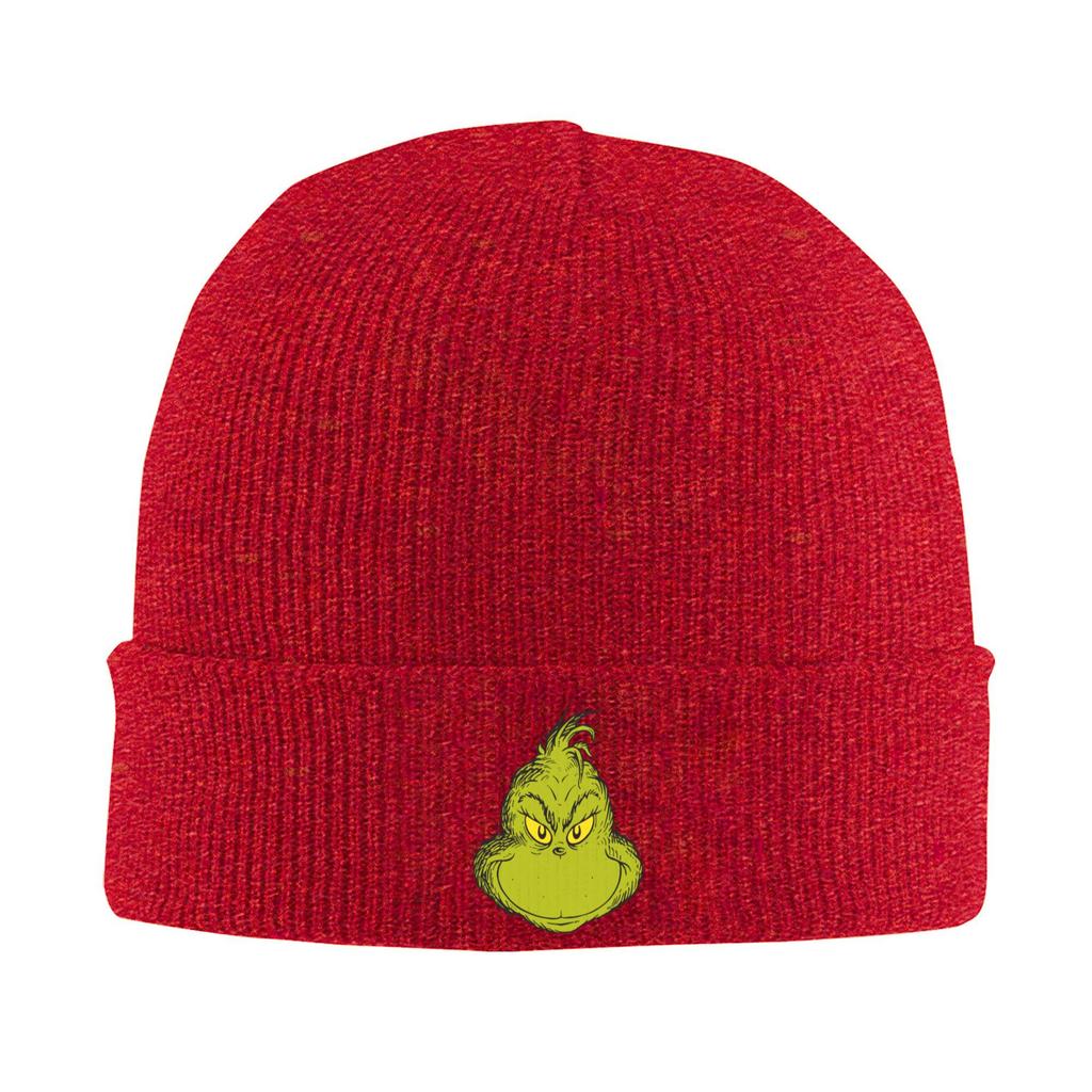 Christmas-S-Green-S-Grinched Knitted Hat for Women Men Beanies Autumn Winter Hat Acrylic Hip Hop Cap