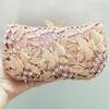 White Butterfly Flower Evening Bag Rhinestone Diamond Hollow out Metal Crystal Clutch Purse for Women Dinner Wedding Party Bags